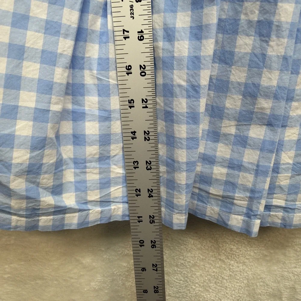 Tommy Bahama Girls Blue Gingham Dress Ruffle Bow Garden Party Picnic Size 7